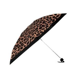 Coach Mini Umbrella Leopard Print UV Protection SV/Brown Black Multi CC947 New